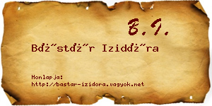 Bástár Izidóra névjegykártya